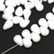4x6mm Opaque White small drops Czech glass teardrops - 50Pc