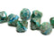 11mm Baroque czech glass Picasso bicone beads Turquoise Fire polished large rustic bicones - 4pc