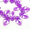 12x7mm Leaf beads Crystal clear Czech glass pressed leaves - 20Pc