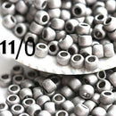 11/0 Toho seed beads, Frosted Antique Silver N 566 - 10g