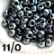 11/0 Toho seed beads, Metallic Hematite N 81 - 10g