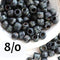 8/0 Toho seed beads, Frosted Jet Picasso Y302F, hybrid - 10g