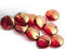 12mm Golden pink czech glass lentil beads, gold luster - 10Pc