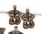 4pc Antique copper two Mermaids charms