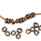 6mm Organic chunky antique Copper rondelle beads 2mm hole 20pc