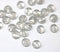 4x7mm Light gray czech glass beads rondels, Gemstone cut - 25pc