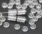 6x3mm Crystal clear rondelle beads, czech glass pressed spacers, 50pc