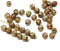 5mm Lustered beige brown green druk round melon beads Picasso finish - 40Pc
