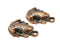 2pc Antique Copper frog charms