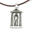 Antique silver Greek statue pendant