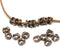 6mm Organic chunky antique Copper rondelle beads 2mm hole 20pc