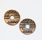2pc Antique copper Ornament disk beads, 22mm