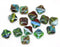 12mm Multicolored Rhombus shape,  mixed color beads -15pc