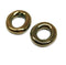 25mm Metallic bronze ceramic ring donut beads, 2pc