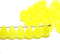 6x9mm Lemon yellow czech glass teardrop beads, 40pc