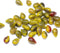 40pc Yellow red czech glass teardrop beads, Mixed color - 6x9mm