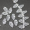 10x6mm Crystal clear leaf Clear czech beads - 60Pc
