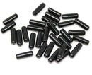 14x4mm Jet black stick czech glass beads, 30pc