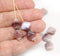 12mm Rhombus shape, Purple brown white mixed color - 20pc