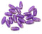 14x7mm Violet purple long barrel czech glass beads, mixed color 25Pc