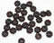 9mm Dark brown red flower czech glass flat daisy beads - 30Pc