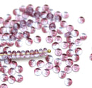 4mm Amethyst purple czech glass rondelle spacer beads - approx. 130pc