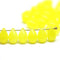 6x9mm Lemon yellow czech glass teardrop beads, 40pc
