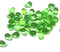 70pc Transparent green teardrops, czech glass - 5x7mm