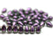 4x6mm Tiny metallic purple teardrops, Czech glass pressed drops - 50pc