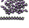 4x6mm Tiny metallic purple teardrops, Czech glass pressed drops - 50pc