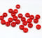 4x7mm Opaque red czech glass rondelle beads, Fire polished - 25pc