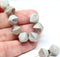 11mm Opaque gray czech glass bicone beads, Pale purple mixed color 20pc