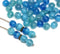 6mm Blue czech glass round druk pressed beads spacers - 50Pc
