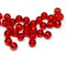 6mm Transparent red czech glass round beads, druk pressed spacers 40Pc
