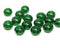 6x9mm Emerald green Czech glass rondelle beads - 15Pc