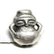 Antique silver Two hole bead primitive goddess Neolithic Idol figure