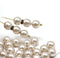 8mm Faux pearls czech glass beads, light brown round druk spacers 30Pc