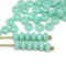 3x5mm Mint green rondelle beads, Sea green czech glass - 50pc