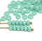 3x5mm Mint green rondelle beads, Sea green czech glass - 50pc
