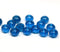 6x9mm Capri blue Czech glass fire polished rondelle beads - 15Pc