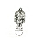 Antique silver Ethnic pendant, Inca totem Viracocha god symbol