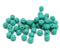 4mm Turquoise green, Melon shape czech glass spacer beads - 50pc