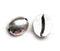 2pc Antique silver large Coffee bean beads