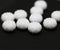 7x10mm Opaque white rondelle Czech glass beads - 10Pc