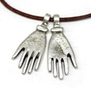 2Pc Antique silver Healing hand charms