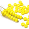 3x5mm Sunny yellow czech glass beads spacers, opaque yellow - 50pc
