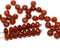 3x5mm Carnelian red Czech glass rondelle beads - 50pc