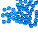 3x5mm Capri blue rondelle beads, czech glass - 50pc