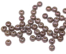 3x5mm Brown purple czech glass beads, Picasso luster - 50Pc