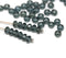 3x5mm Dark blue gray rondelle beads, czech glass - 50pc